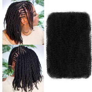 NEW Spring Twist Kinky Real Human Hair Afro Marley Braid Cuban Crochet Extention